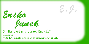 eniko junek business card